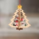 thumbnail image 4 of Año Nuevo 2022, adorno de árbol de Navidad de madera Natural, colgantes colgantes de Navidad, campana de árbol de Navidad de estrella, adornos navideños para Navidad, 4 of 5