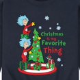 thumbnail image 3 of Cat in the Hat - Christmas Is A Family Thing - Men's Crew Neck Fleece Pullover, 3 of 6