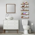 thumbnail image 4 of Sorbus 16.25" Mahogany Rustic Floating Shelves (Set of 5) – Wall Storage for Décor, Frames, Trophies, 4 of 5