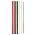 thumbnail image 1 of Juego de pajitas navideñas reutilizables con purpurina Swig Life, 26 cm, 1 of 9