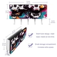 thumbnail image 3 of PhooArto Key Holder for Wall Decorative with 5 Key Hooks, Skulls Colorful Splashes Illustration Holders Wall Mount Organizer with Mail Key Rack, Self Adhesive, 3 of 7
