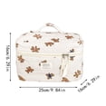 thumbnail image 2 of Set de neceseres acolchados con flores para mujer, neceser de viaje, organizador de artículos de aseo, tejido suave, cremallera suave, ideal para viajes diarios y como regalo de vacaciones, 2 of 5