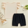 thumbnail image 3 of Bagilaanoe 2pcs Toddler Baby Girl Shorts Set Short Sleeve Letter Print T Shirt Tops + Shorts 6M 12M 18M 24M 3T Kids Casual Summer Clothes, 3 of 8