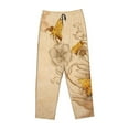thumbnail image 4 of Disketp Honey Bees And Sunflowers Print Women'S Comfy Pajama Pants Casual Drawstring Palazzo Lounge Wide Leg Pants, 4 of 9