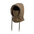 thumbnail image 4 of Pasamontañas de esquí con capucha, calentador de cuello, gorro de forro polar, térmico, poliéster, transpirable, resistente al viento adultos del café, 4 of 9