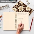 thumbnail image 4 of FORMRS 1-Subject Spiral Notebook 8" x 5" College Ruled 60 Refillable Sheet A5 Hard Cover, 2 Pack, Brown Floral, 4 of 7