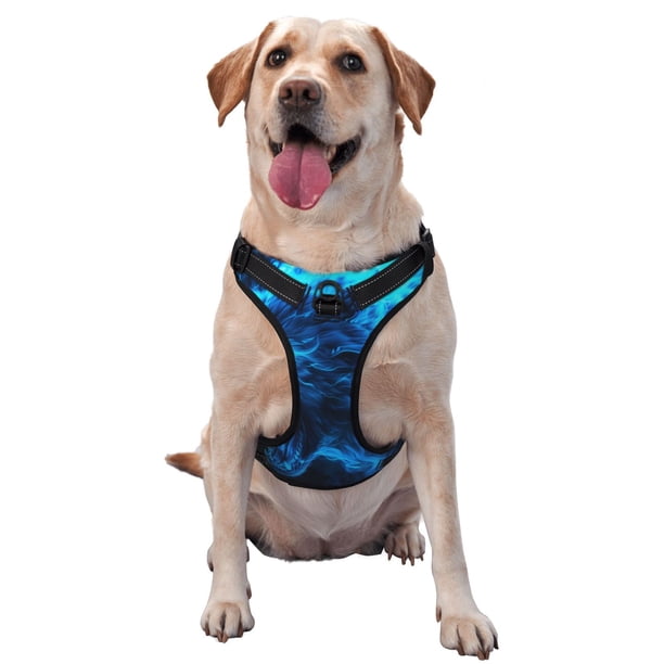 Fotbe Wolf Arnés para Perro con Estampado –Chaleco Ajustable Acolchado con Asa de Control para Perros Grandes-Medium