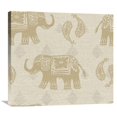 thumbnail image 1 of Global Gallery's Daphne Brissonnet 'Elephant Caravan Patterns I' Stretched Canvas Wall Art, 1 of 4