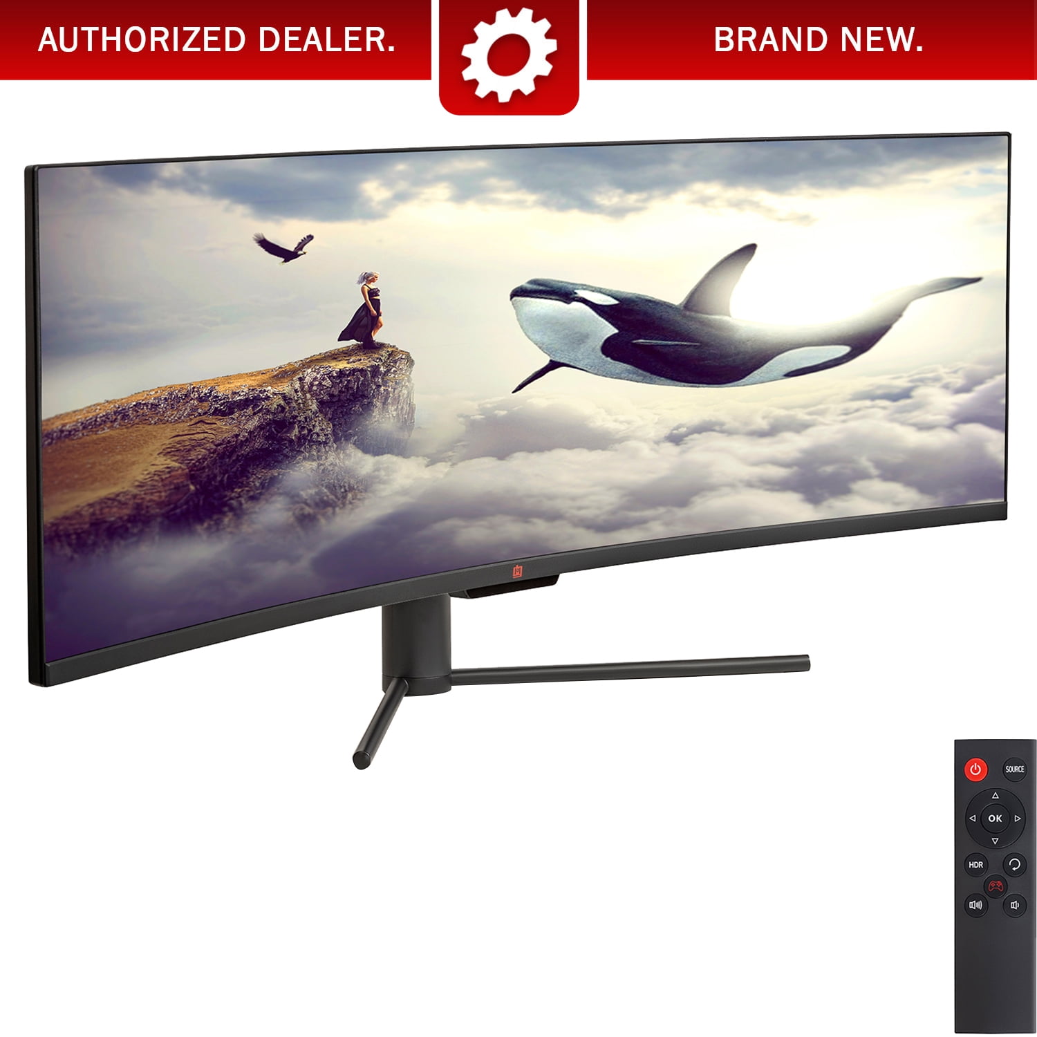 Deco Gear 43" Curved Ultrawide ELED Gaming Monitor, 3210 Aspect Ratio