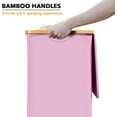 thumbnail image 5 of SpaceAid 110L Laundry Hamper with Lid, Large Tall Clothes Basket Bin, Pink, 5 of 6