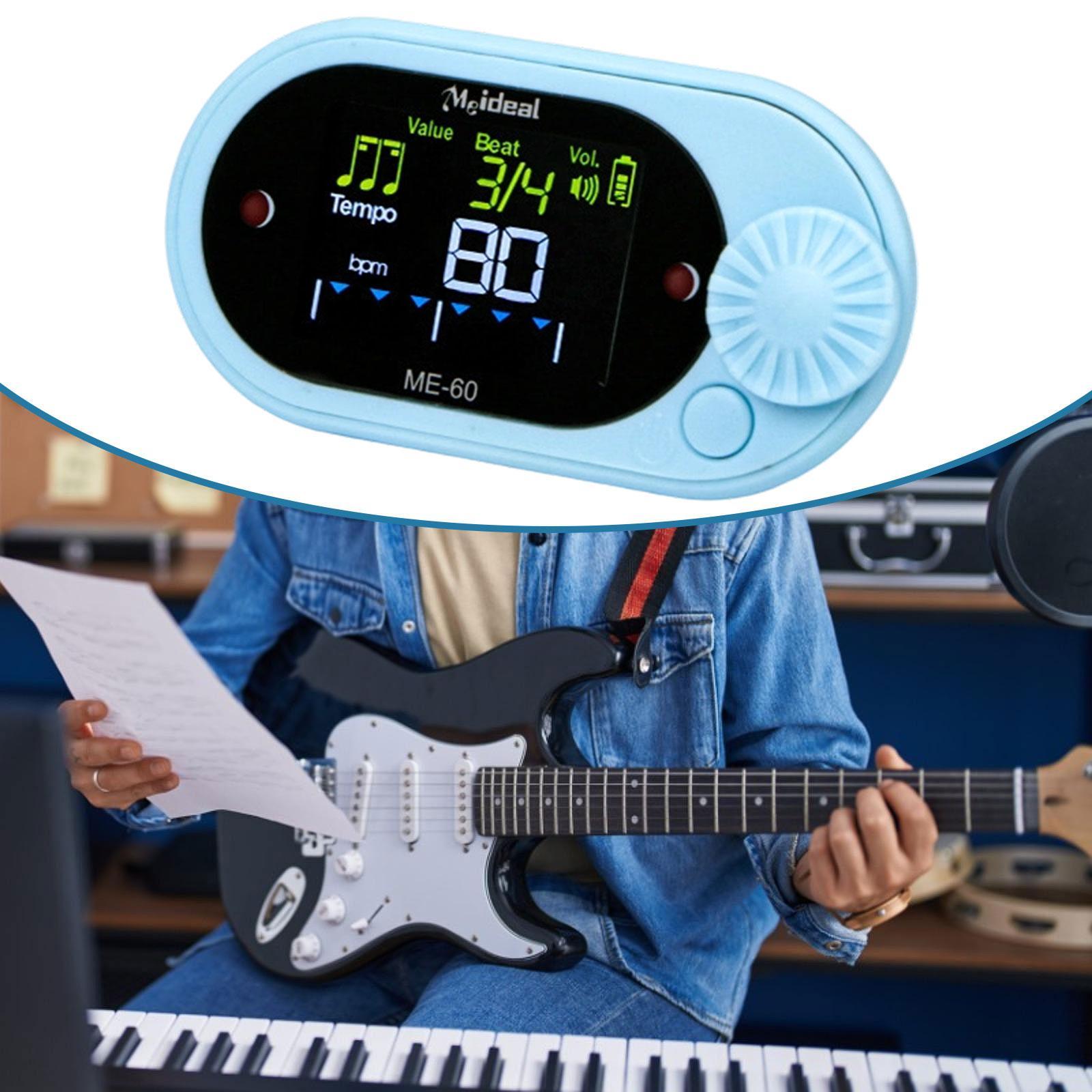 Electronic Metronome Digital Tone Generator LCD Display Compact PP Material for Piano Guitar Musicians