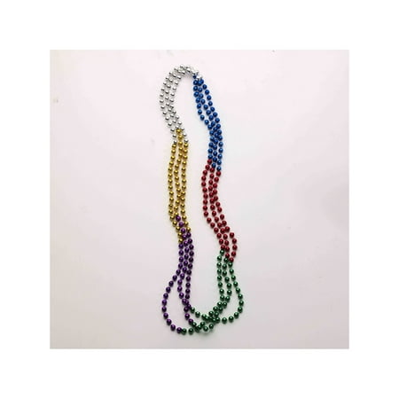 Rainbow Bead Necklace Halloween Costume Accessory