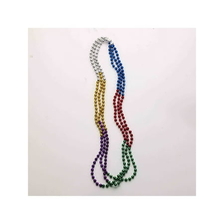 Rainbow Bead Necklace Halloween Costume Accessory