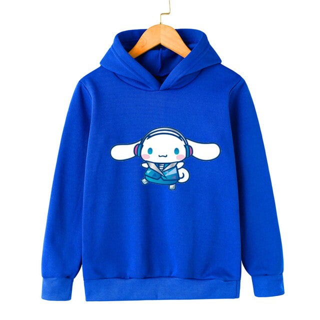 Cotton New MINISO Cinnamoroll Hoodie Kids Clothes Girls Sweatshirts Spring Boys Long Sleeves Hoodies Sanrio Cartoon Hooded Tops