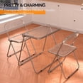 thumbnail image 7 of VINGLI Folding Acrylic Table Small TV Tray for Snack Dinner on Couch, Tiny Foldable Desk Writing Desk for Home Office for Small Spaces, 7 of 7