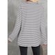 thumbnail image 3 of Camisa Astylish 2025 para mujer, cuello en V, a rayas, con botones, color negro, XXL, 3 of 6