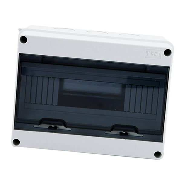 Caja de conexiones eléctricas de plástico IP66 impermeable para exteriores con interruptor MCB montado en panel 12 vías