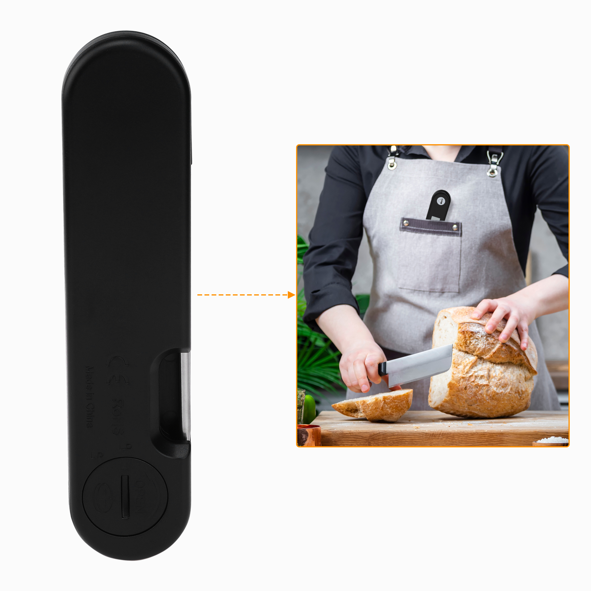 Unique Bargains Digital Meat Instant Read Foldable Cooking Thermometer Black