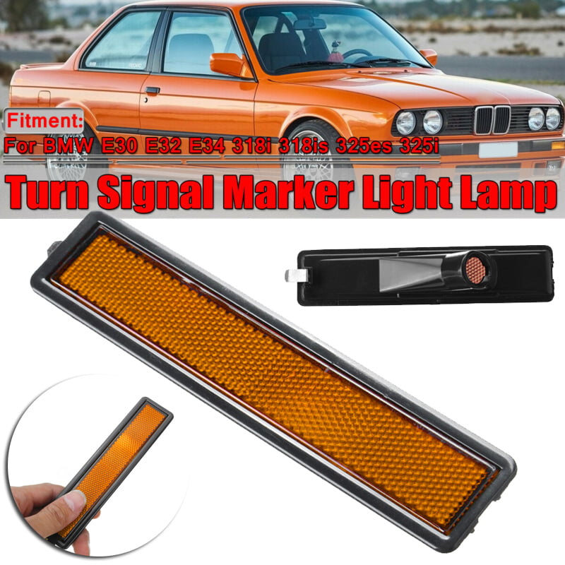 For BMW 5-Series E34 Clear Corner Lights Turn Signals PAIR 1989-1995