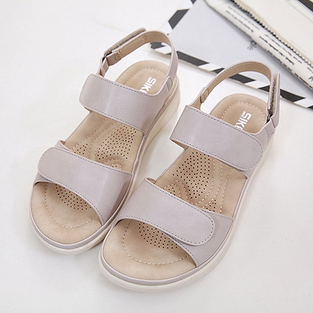 Sandalias planas para mujer Slingback Sandalias ligeras y cómodas para caminar Punta abierta Casual