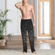 thumbnail image 2 of Balery Black And White Dotted Pantalones de pijama para hombre, pijama ultraligero, pantalón de descanso-Large, 2 of 6