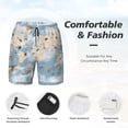 thumbnail image 6 of Picia Animals Travel World Map pattern Mens Swim Trunks with Compression Liner Stretch Beach Shorts Quick Dry with Zipper Pockets No-Chafing Board Shorts-Medium, 6 of 9