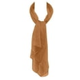 thumbnail image 3 of Wrapables Solid Color 100% Silk Long Scarf, Chocolate, 3 of 5
