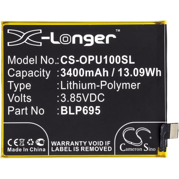 3400mAh BLP695 Battery for OPPO Realme U1 RMX1833 R1833