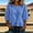 Blue, variant on Peplum Tops for Women Boat Neck 3/4 Sleeve Loose Fit Pleated Ruffle Babydoll Tie Back T Shirts Casual Vacation Flowy Travel Cropped Blouses