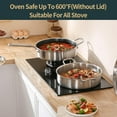 thumbnail image 5 of 5 Quart Tri-Ply Hybrid Nonstick Stainless Steel Saute Pan With Lid, 12-Inch Deep Frying Pan, Rondeau Pot Compatible With All Cooktops Up to 600, 5 of 7