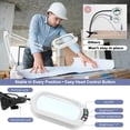 thumbnail image 2 of Veemagni Magnifying Glass with Light, 5 Color Modes Stepless Dimmable 2-in-1 Desk Lamp and Clamp, LED Lighted Magnifier with Light and Stand, Hands Free for Craft Hobby Painting Close Work - White, 2 of 7