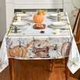 thumbnail image 4 of Pumpkin Fall Tablecloth 60x84 Inch, Autumn Thanksgiving Harvest Vintage Washable Table Cover for Party Picnic Dinner Decor, 4 of 6