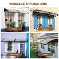 thumbnail image 2 of Yescom 80"x40" Door Window Awning Whole One-piece Polycarbonate UV30+ Outdoor Rain Snow Protection Patio White Board, 2 of 9