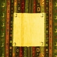 thumbnail image 1 of Ahgly Company Indoor Square Abstract Yellow Contemporary Area Rugs, 5' Square, 1 of 4