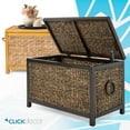 thumbnail image 3 of ClickDecor Wilson Farmhouse Wicker Trunk Acacia 30" Storage Basket Rustic Brown, 3 of 13