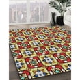 thumbnail image 3 of Ahgly Company Machine Washable Indoor Square Transitional Vermilion Red Area Rugs, 7' Square, 3 of 7