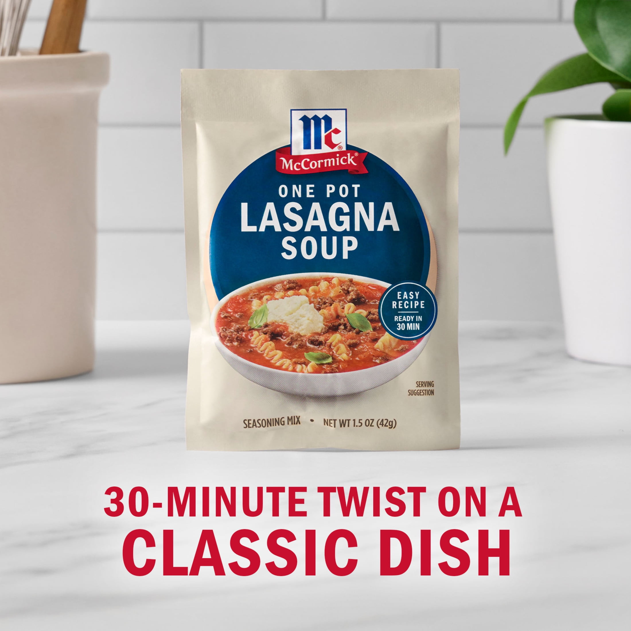 (2 pack) McCormick One Pot Lasagna Soup Seasoning Mix, 1.5 oz Packet