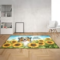 thumbnail image 2 of Australian Shepherd Hello Summer Sunshine Sunflowers Spring Retro Vintage Indoor Rug Aussie Dog Lover Gifts Carpet Living Bed Room Sofa Home Decor - 00008, 2 of 5