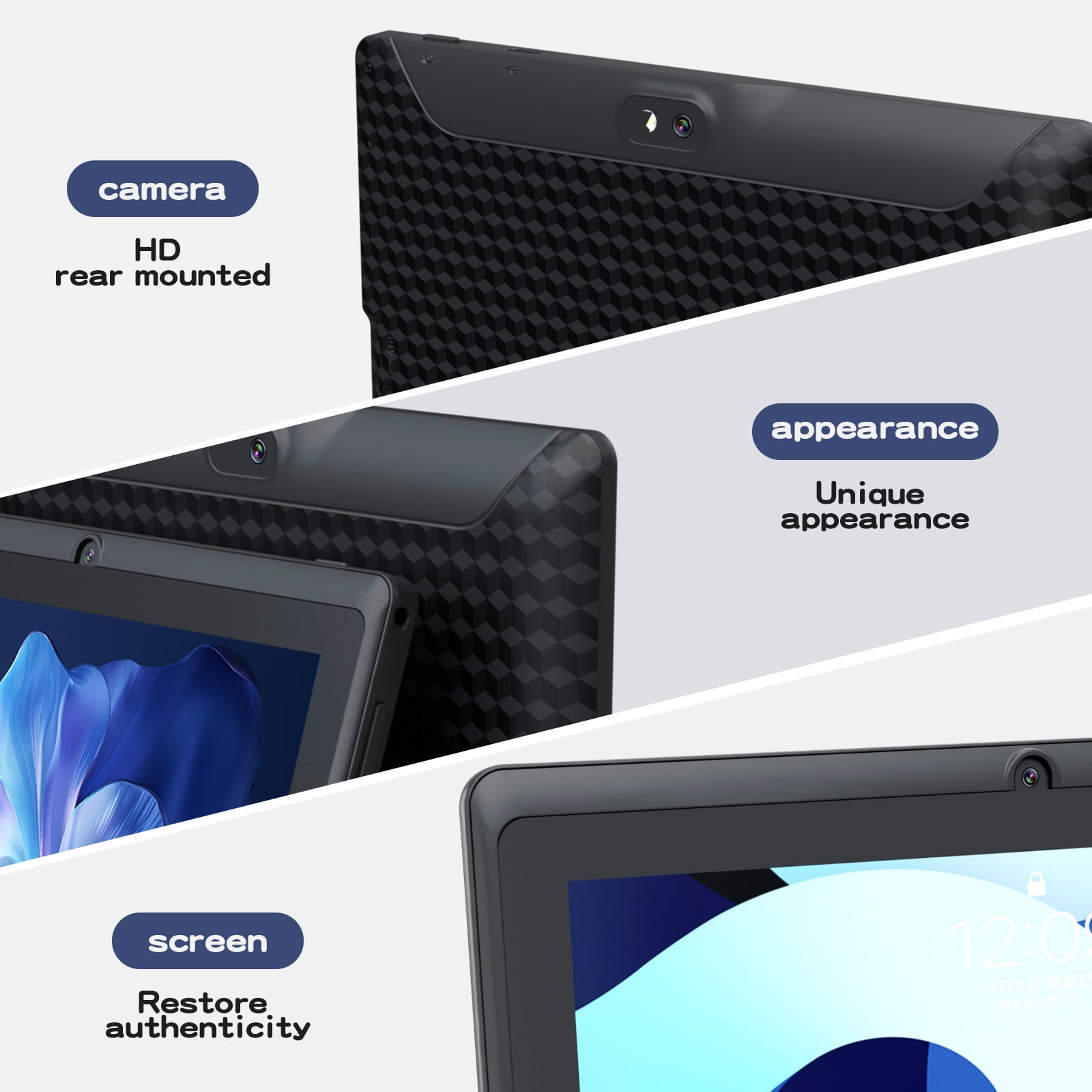 Android Tablet 7 inch, Android Tableta 32GB Storage 1024GB SD Expansion Tablets PC, Quad-core Processor 1280x800 IPS HD Touchscreen Dual Camera Tablets, Support WiFi Bluetooth, 3000 mAh Battery.