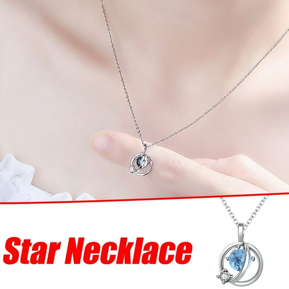 EGNMCR Necklaces & Pendants The Blue Glaze Necklace Is The Present For My Girlfriend's Friend fashion necklace