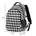 thumbnail image 2 of FORMRS Kids School Backpack Elementary Student Unisex Travel Bookbag with Reflective Stripes, Black and White Geometric, 2 of 7