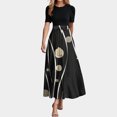 thumbnail image 1 of WILLBEST Vestido Casual De Verano Para Mujer 2025, Vestido Largo Cruzado De Manga Corta Con Estampado Floral Y Dobladillo Con Volantes De Patchwork, Vestido De Corte A 471, 1 of 3