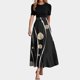thumbnail image 1 of WILLBEST Vestido Casual De Verano Para Mujer 2025, Vestido Largo Cruzado De Manga Corta Con Estampado Floral Y Dobladillo Con Volantes De Patchwork, Vestido De Corte A 469, 1 of 3