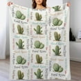 Personalized Cactus Baby Blanket Custom Monogrammed Receiving Blankets