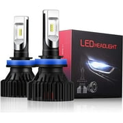 Alla Lighting 2x Super Bright White H11 H11LL LED Headlights Bulbs Low Beam for 2009 2010 2011 2012 2013 2014 2015 Genesis W/Halogen Capsule