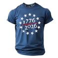 thumbnail image 2 of Usa 250Th Anniversary Shirt Short Sleeve T Shirt Comfortable Breathable 250Th Graphic Tees Men Blue XXL, 2 of 5