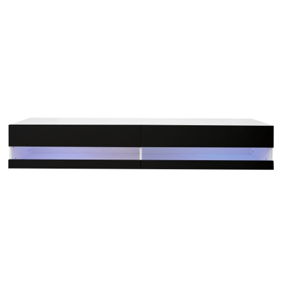 80" TV Stand, Media Console Table with 20 Color LEDs and 2 Storage Cabinet