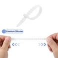 thumbnail image 3 of Uxcell 20Pack Silicone Zip Ties 6 Inch Reusable Wire Ties Cable Organizer, White, 3 of 6