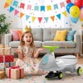 thumbnail image 5 of Ktaxon Electric Wiggle Car with Pedal for Kids, 2 Speed Ride-On Car Toy, 12V Rechargeable Battery, Anti-Rollover, Flashing Wheels, Bluetooth, Colorful lights, for Ages 3+, Gray, 5 of 8