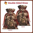thumbnail image 2 of Xecao Patriotic Deer Soldier Salute Print Burlap Gift Bags with Drawstring and Gift Tags, Gift Bags, Burlap Bags, Jute Bags for Party, Christmas, DIY Craft Bags-Medium, 2 of 9